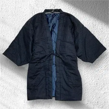 [ 요이치 ] 짱짱코 한텐 스트라이프 패턴 면 100% 포켓 있음 LL