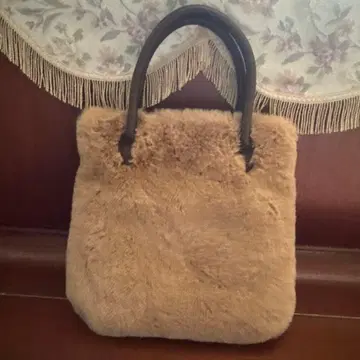 새상품급 ANAYI 토트백 아나이 베이지 퍼 토트백