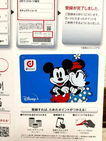 [ 미사용 새상품 ] Disney 오리지널 d포인트 카드 (한정품)