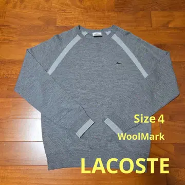 LACOSTE 라코스테 그레이 래글런 스웨터 L M 울