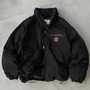 Perushu 라이트 덕 충전솜 볼륨 스탠드 넥 블루종