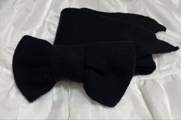 네버랜드 리본 머플러 블랙