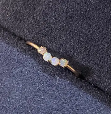 [아가트] K10 10호 반지 4알 오팔 반지 [판매 증명서 포함]