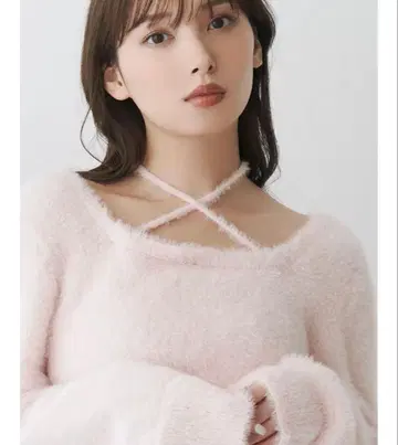 mercuryduo 미니 샤기 초커 니트