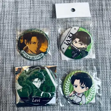 진격의 거인 리바이 캔뱃지 4개 세트