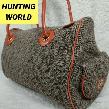 HUNTING WORLD 보스턴 백 퀼팅 헤링본 남성용