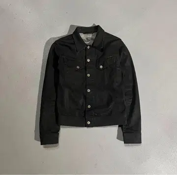 누디진 코팅 데님 재킷 블랙