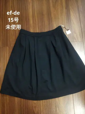 미사용 택 포함 에프데 빅 사이즈 네이비 플레어 무릎 기장 스커트 15호