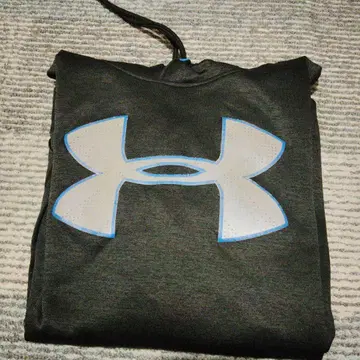 언더 아머 LG 다크 그레이 후드티