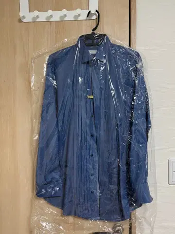 결혼식 윙카라 셔츠 블루