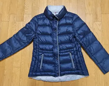 네이비 다운 자켓 스탠드 카라