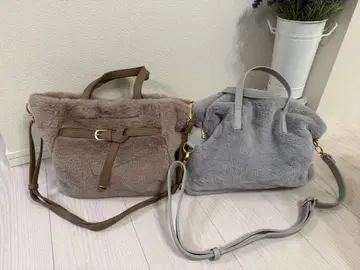 [ 미사용 ] 에코 퍼 숄더 포함 핸드백 2세트