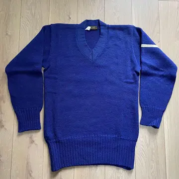 50s 60s 칼리지 스웨터 레터드 니트 긴 리브 빈티지