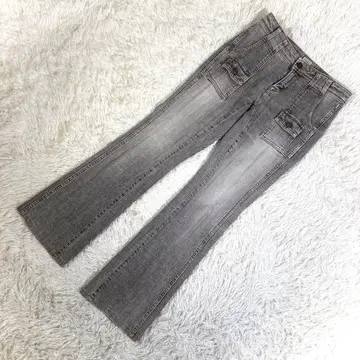 브라퍼즈 [ S ] 부츠컷 데님 팬츠 색빠짐 그레이