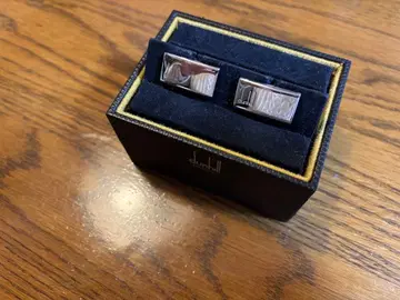 dunhill 실버 커프 링크스 오리지널 박스 포함