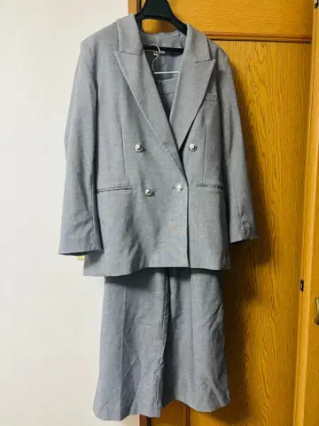 moussy 그레이 더블 브레스트 자켓 팬츠 셋업