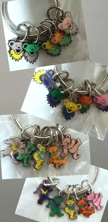 미개봉 레어! Grateful Dead 컬러풀 키링 4종 세트