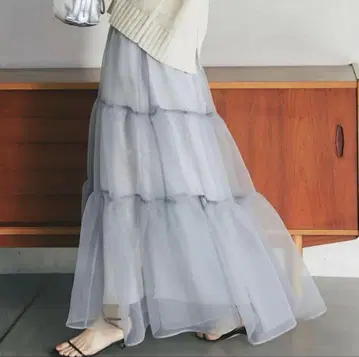 시어 오간자 캉캉 스커트