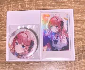 쿠라모치 메루토 생일 굿즈 캔뱃지+폴라로이드풍 카드 세트