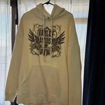 HARLEY-DAVIDSON 그래픽 후드티 화이트