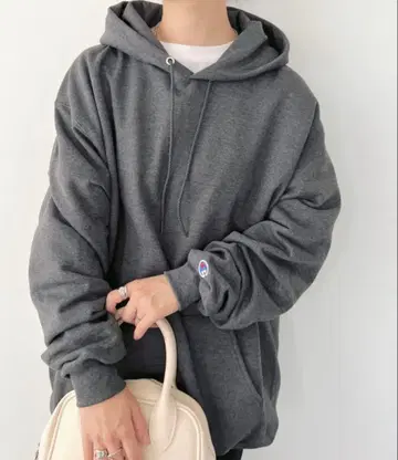 새상품급 Champion 후드 부착 후드티 다크 그레이 L 사이즈