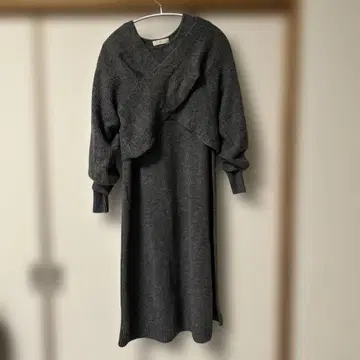 [any SiS] 다크 그레이 니트 원피스 긴팔