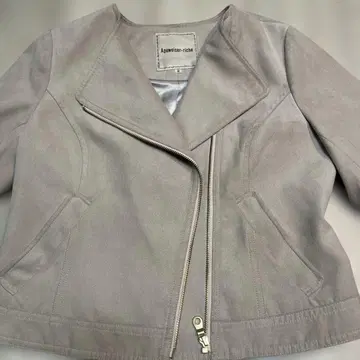 Appuerisen-rich 더블 라이더 자켓 라이트 그레이