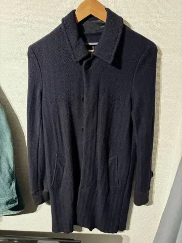 sacai 체스터 코트 네이비