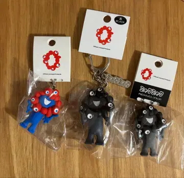 오사카 간사이 박람회 입체 PVC 미야쿠미야쿠 마스코트 키링 3종 세트