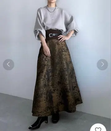 HARE 자카드 허리 절개 스커트 프리 사이즈 힙색 밴딩