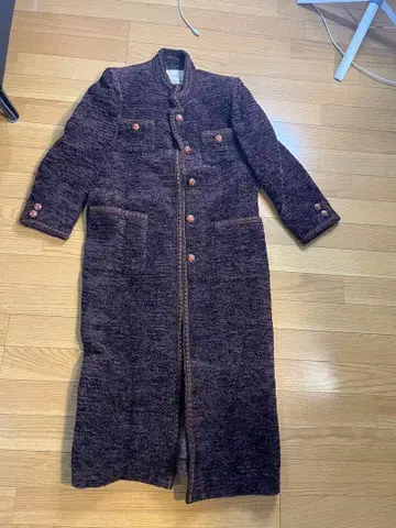 my Robe 다크 브라운 롱 코트