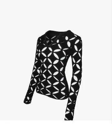 S knit fit tops repeat petal