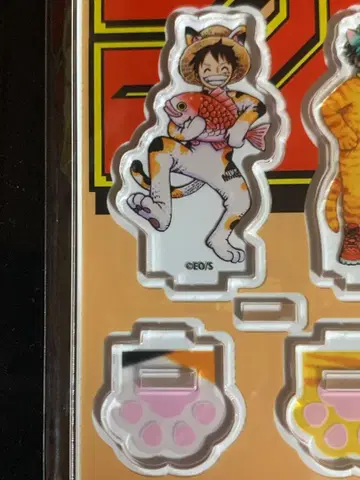 원피스 응모자 전원 서비스 아크릴 mini 피규어 고양이 루피