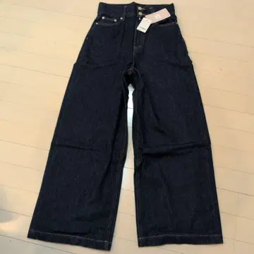 택 포함 새상품 PEACH JOHN 하이웨스트 데님 팬츠 블루 S 사이즈