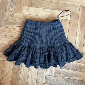 FOXEY 폭시 니트 스커트 프리 사이즈 미니 허리 조절 가능