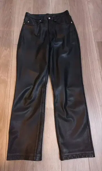 BEAMS 가죽 팬츠 S 사이즈 블랙