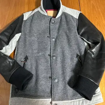 Ayite 울 가죽 콤비 점퍼