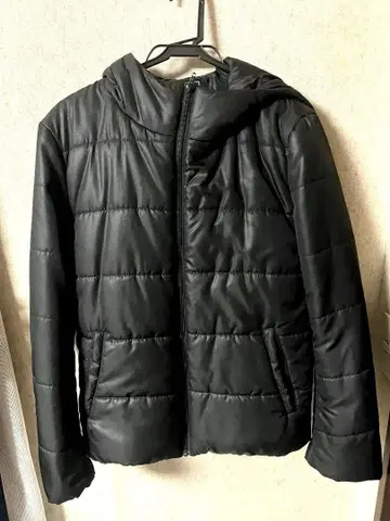 나노 유니버스 후드 부착 패딩 자켓 블랙