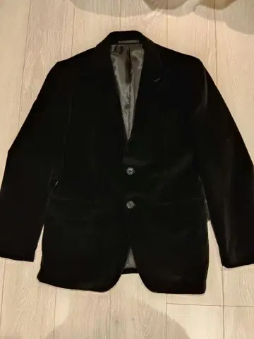 유니클로 JUST FIT 블랙 벨벳 테일러드 자켓