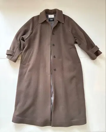 [ FRAY I.D ] 발마칸 롱 코트 모카 울 캐시미어 혼방