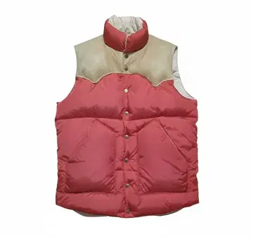 레어 H-BAR-C 빈티지 웨스턴 다운 베스트 가죽 요크 M