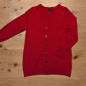 새상품 RACY RADIANT 빨간색 V넥 가디건