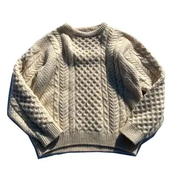 [ 80s ] 아일랜드제 L.L.Bean 피셔맨 니트 내추럴