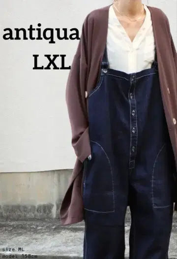 [ antiqua ] patterntorso 데님 살로펫