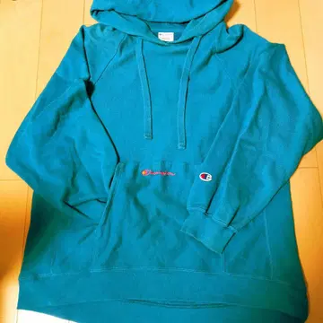 Champion & 니코앤드 콜라보 리버스 위브 후드티 터콰이즈