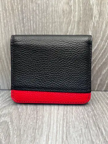 [ 미사용품 새상품 ] Rispatina 블랙 레드 가죽 지갑