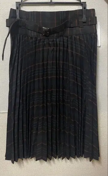 플리츠 스커트 벨트 포함