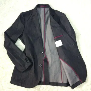 새상품급 이카 라운지 데님 테일러드 자켓 2버튼 남성용 블랙 M 봄/가을