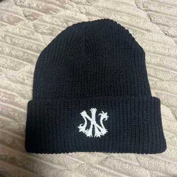 AGAIN NINE 블랙 니트 모자