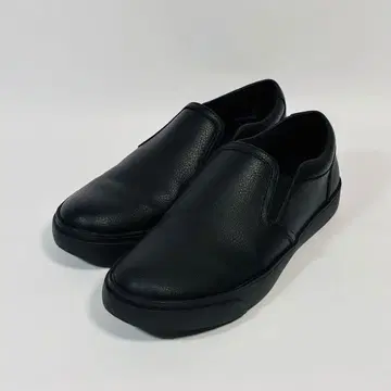 [미사용급] 클락스 그로브 퍼펫 슬립온 가죽 블랙 23